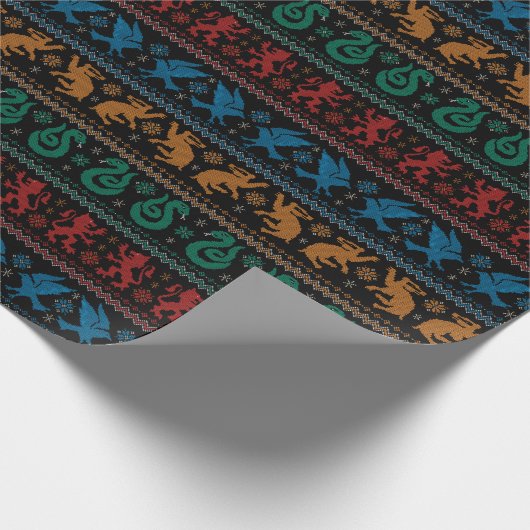 HOGWARTS™ House Animals Cross-Stitch Pattern Cadeaupapier (Hoek)