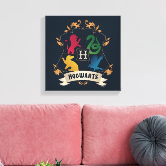 HOGWARTS™ House Crest Canvas Afdruk (Insitu (Woonkamer))