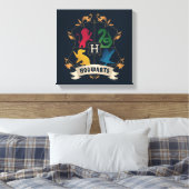 HOGWARTS™ House Crest Canvas Afdruk (Insitu (Slaapkamer))