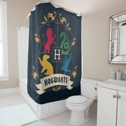  HOGWARTS™ House Crest Douchegordijn (In situ)