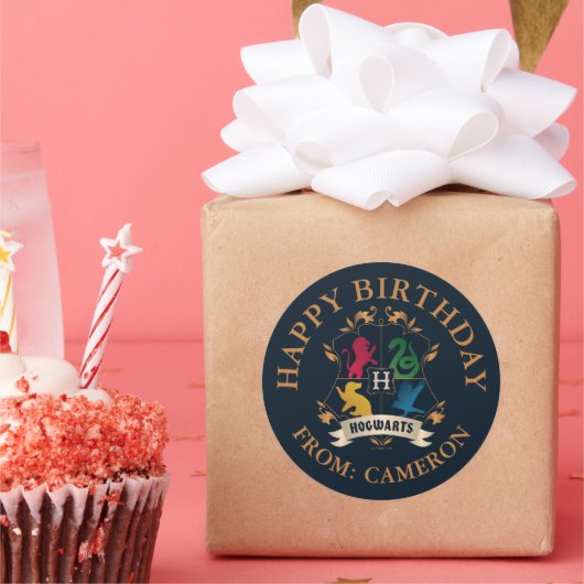  HOGWARTS™ House Crest | Gefeliciteerd Ronde Sticker (Feest)