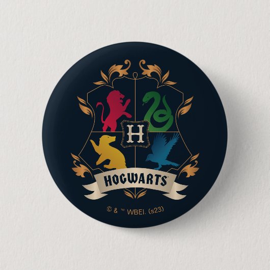 HOGWARTS™ House Crest Ronde Button 5,7 Cm (Voorkant)
