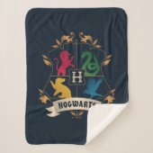 HOGWARTS™ House Crest Sherpa Deken (Voorkant)