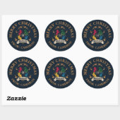  HOGWARTS™ House Crest | Vrolijk kerstfeest Ronde Sticker (Vel)
