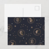 Hogwarts House Crests Constellation Pattern Briefkaart (Voorkant / Achterkant)