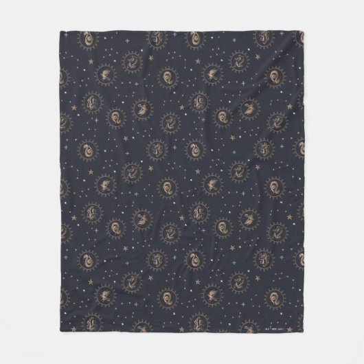 Hogwarts House Crests Constellation Pattern Fleece Deken (Voorkant)