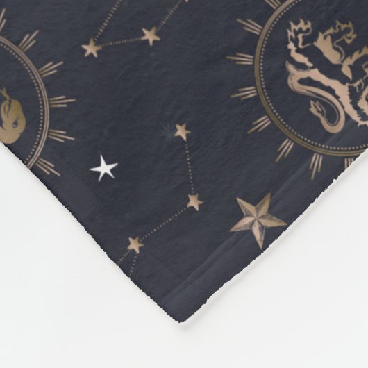 Hogwarts House Crests Constellation Pattern Fleece Deken (Hoek)