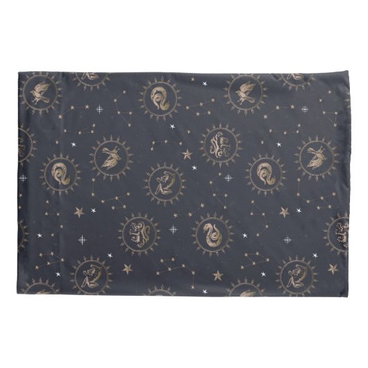 Hogwarts House Crests Constellation Pattern Kussensloop (Achterkant)