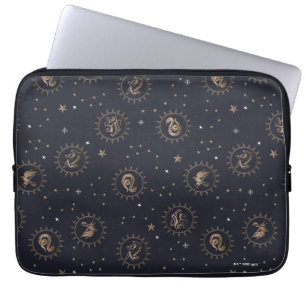 Hogwarts House Crests Constellation Pattern Laptop Sleeve