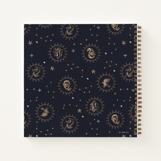 Hogwarts House Crests Constellation Pattern Notitieboek (Achterkant)