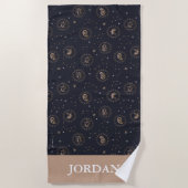 Hogwarts House Crests Constellation Pattern Strandlaken (Voorkant)