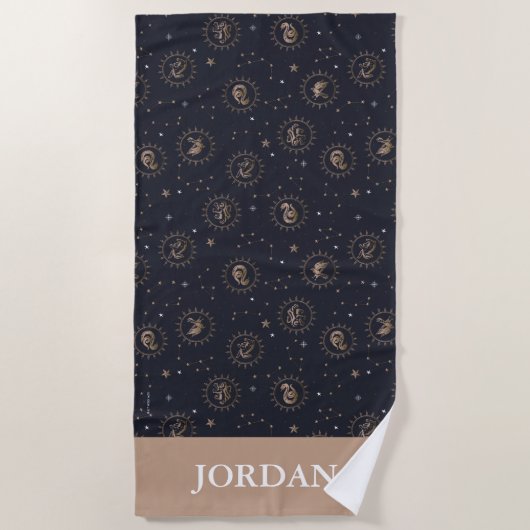 Hogwarts House Crests Constellation Pattern Strandlaken (Voorkant)