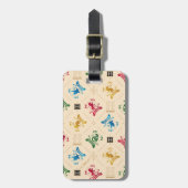  HOGWARTS™ House Crests Pattern Bagagelabel (Voorkant verticaal)