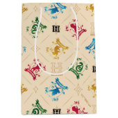  HOGWARTS™ House Crests Pattern Medium Cadeauzakje (Voorkant)