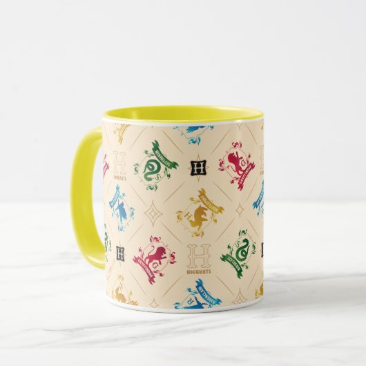 HOGWARTS™ House Crests Pattern Mok (Voorkant links)