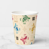 HOGWARTS™ House Crests Pattern Papieren Bekers (Achterkant)