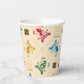 HOGWARTS™ House Crests Pattern Papieren Bekers (Links)