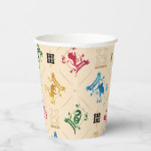 HOGWARTS™ House Crests Pattern Papieren Bekers (Rechts)