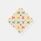 HOGWARTS™ House Crests Pattern Servet (Hoek)