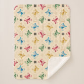 HOGWARTS™ House Crests Pattern Sherpa Deken (Voorkant)