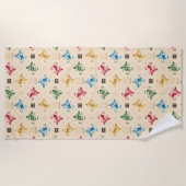  HOGWARTS™ House Crests Pattern Strandlaken (Voorkant)