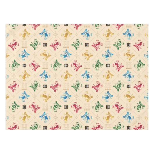 HOGWARTS™ House Crests Pattern Tafelkleed (Voorkant (Horizontaal))