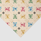 HOGWARTS™ House Crests Pattern Tissuepapier (Detail)