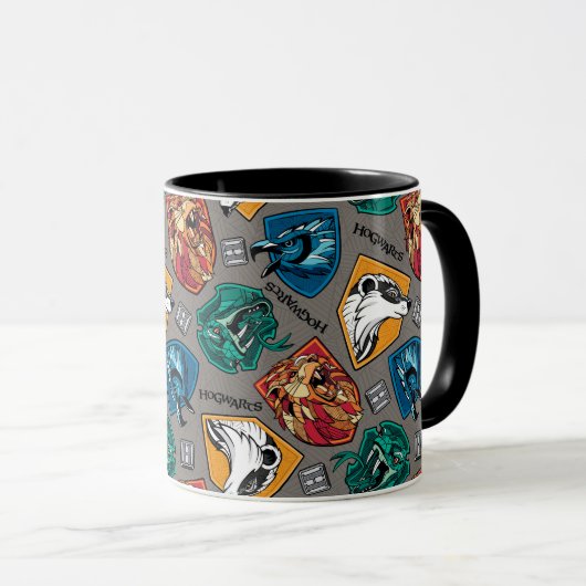 HOGWARTS™ Houses Crosshatched Pattern Mok (Voorkant rechts)