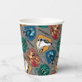 HOGWARTS™ Houses Crosshatched Pattern Papieren Bekers (Achterkant)