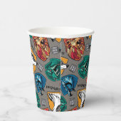 HOGWARTS™ Houses Crosshatched Pattern Papieren Bekers (Rechts)