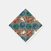 HOGWARTS™ Houses Crosshatched Pattern Servet (Hoek)