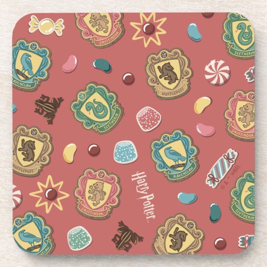 HOGWARTS™ Houses Holiday Cookie Pattern Bier Onderzetter (Voorkant)