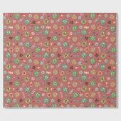 HOGWARTS™ Houses Holiday Cookie Pattern Cadeaupapier (Vlak)