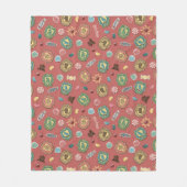 HOGWARTS™ Houses Holiday Cookie Pattern Fleece Deken (Voorkant)