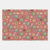 HOGWARTS™ Houses Holiday Cookie Pattern Inpakpapier Vel (Voorkant 2)