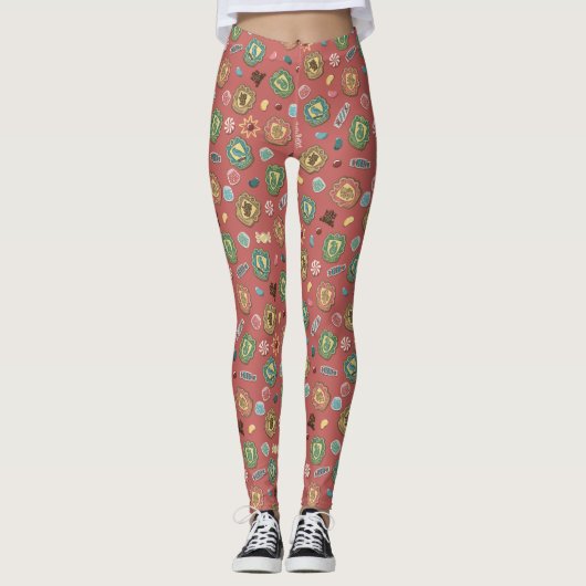 HOGWARTS™ Houses Holiday Cookie Pattern Leggings (Voorkant)