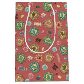 HOGWARTS™ Houses Holiday Cookie Pattern Medium Cadeauzakje (Voorkant)