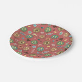 HOGWARTS™ Houses Holiday Cookie Pattern Papieren Bordje (Gekanteld)