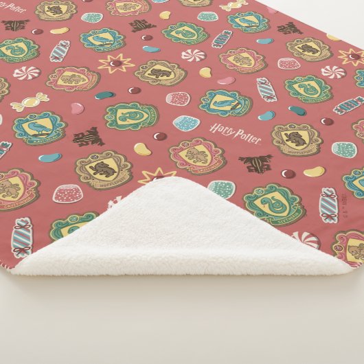 HOGWARTS™ Houses Holiday Cookie Pattern Sherpa Deken (3/4)