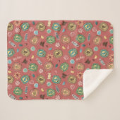 HOGWARTS™ Houses Holiday Cookie Pattern Sherpa Deken (Voorkant (horizontaal))