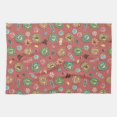 HOGWARTS™ Houses Holiday Cookie Pattern Theedoek (Horizontaal)