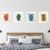 HOGWARTS™ Huis Crest Tome Illustraties Muurkunst Sets (Slaapkamer)