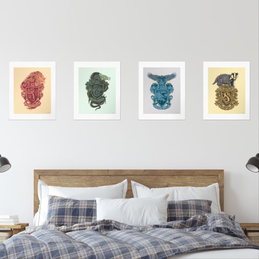 HOGWARTS™ Huis Crest Tome Illustraties Muurkunst Sets (Slaapkamer)