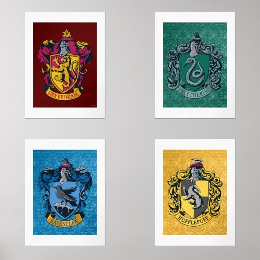 HOGWARTS™ Huis Crests Muurkunst Sets (Voorkant)