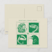 HOGWARTS™ Huisdieren Grid Briefkaart (Voorkant / Achterkant)
