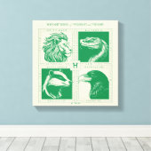 HOGWARTS™ Huisdieren Grid Canvas Afdruk (Insitu (Houten vloer))