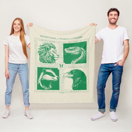 HOGWARTS™ Huisdieren Grid Fleece Deken (In situ)