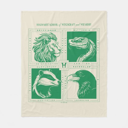 HOGWARTS™ Huisdieren Grid Fleece Deken (Voorkant)