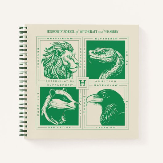 HOGWARTS™ Huisdieren Grid Notitieboek (Voorkant)