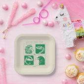 HOGWARTS™ Huisdieren Grid Papieren Bordje (Feest)